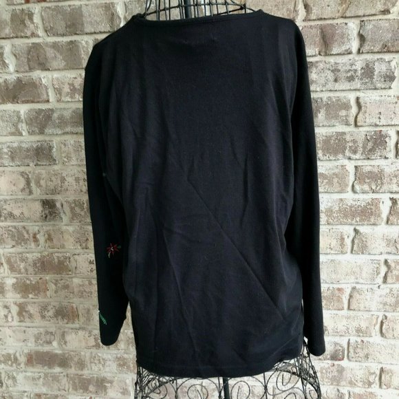 Cardinal Long Sleeve Pullover top XL Redbird Embroidered Designers Orig… - Picture 11 of 12